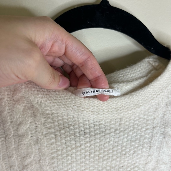 Anthropologie white knit sweater - Picture 4 of 4